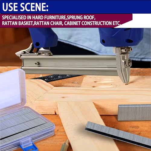 HW HAMWOO 18 Gauge 1/4" Narrow Crown Staples,1/2",3/4",1":3000pcs 3Sizes(1/2",3/4",1")--3000pcs