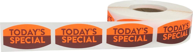 Today's Special Grocery Store Food Labels .75 x 1.375 Inch 500 Total Adhesive Stickers (Pack of 2) 0.75 x 1.375" (Pack of 2)