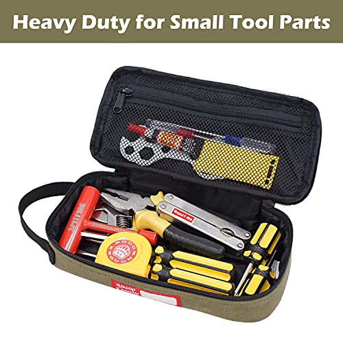 Rough Enough Small Tool Bag Pouch Case with Handle Zipper Bundle