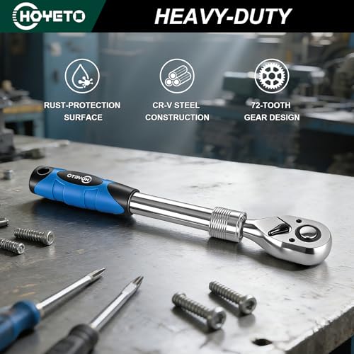1/2" Extendable Ratchet Wrench,72-tooth 5° arc 1/2"