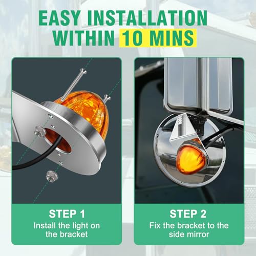 HOCHO Watermelon Light Bracket, Watermelon Mirror Turn Signal Bracket, Stainless Steel Turn Signal Light Mounting Plate-2 Pcs Mounting Plate Holder Only Bracket 1