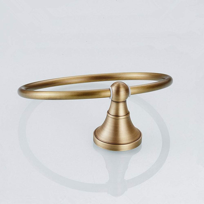 Leyden Towel Ring Antique Brass Hand Towel Holder Bathroom Accessories Brushed Shower Towel Hanger Round Wall Mounted Retro Brass