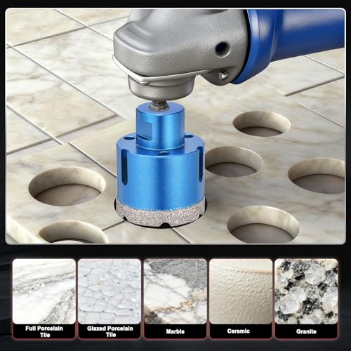 PATIKIL Diamond Hole Saw 6" 152mm with 5/8"-11 Thread Blue 6" (152mm) 1