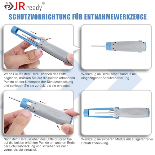JRready JRconDRK-T190260 Pin Tool New Upgrade Release Tool with Protective Case for TE 4.2 Mini Universal Mate-N-Lock AMP 4.2 Pitch Miniature Rectangle (MR) JST FL 4.14 Pitch Contact