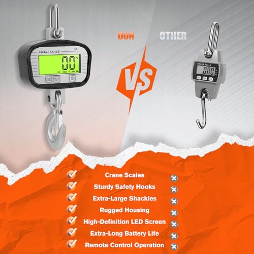 Digital Kitchen Scales with Backlit Display and High Capacity Household and Kitchen Capacity 1000 kg Digital Scales for Professional and Industrial Use