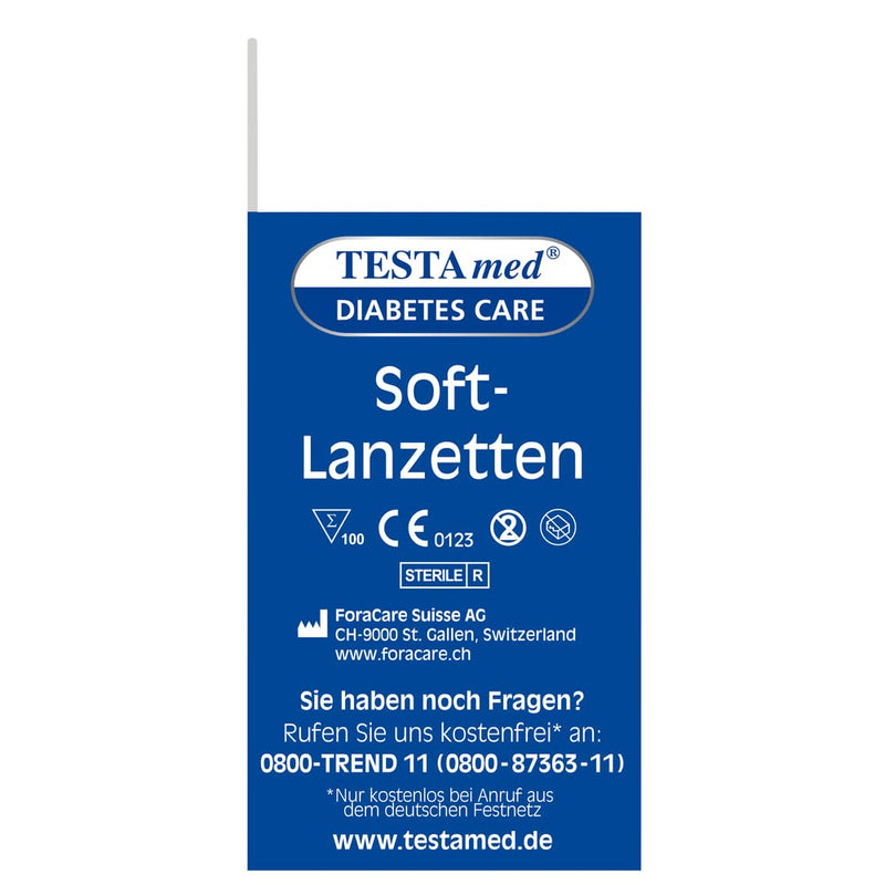 TESTAmed GlucoCheck Advance Soft Lancets (Pack of 100) 100 pieces (Pack of 1)