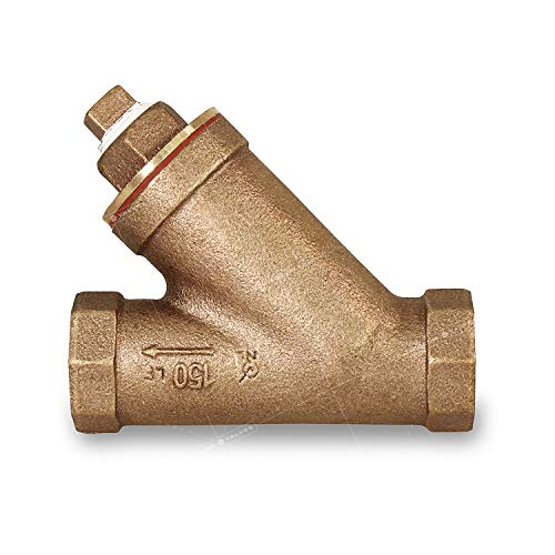 Midline Valve 322U322 Y-Strainer with Stainless Steel Mesh Screen, Pipeline Filter Valve 1 in. FIP, Cast Brass, 1 Single Pack 1 in.