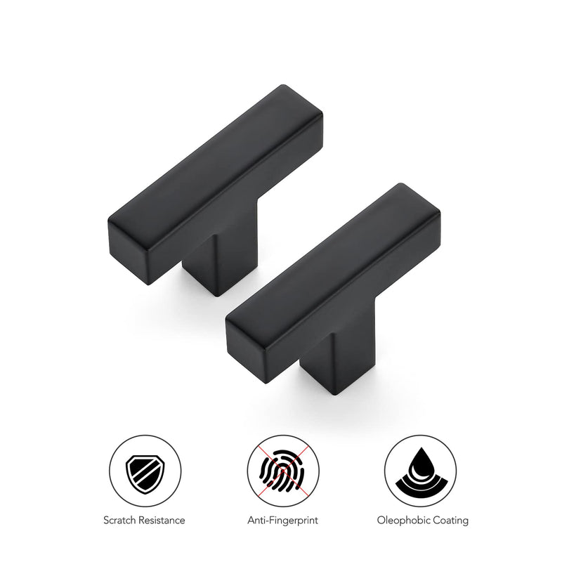 Ravinte 12 Pack 2 inch Length Square Cabinet Pulls Matte Black Stainless Steel Kitchen Drawer Pulls Cupboard Handles Cabinet Handles