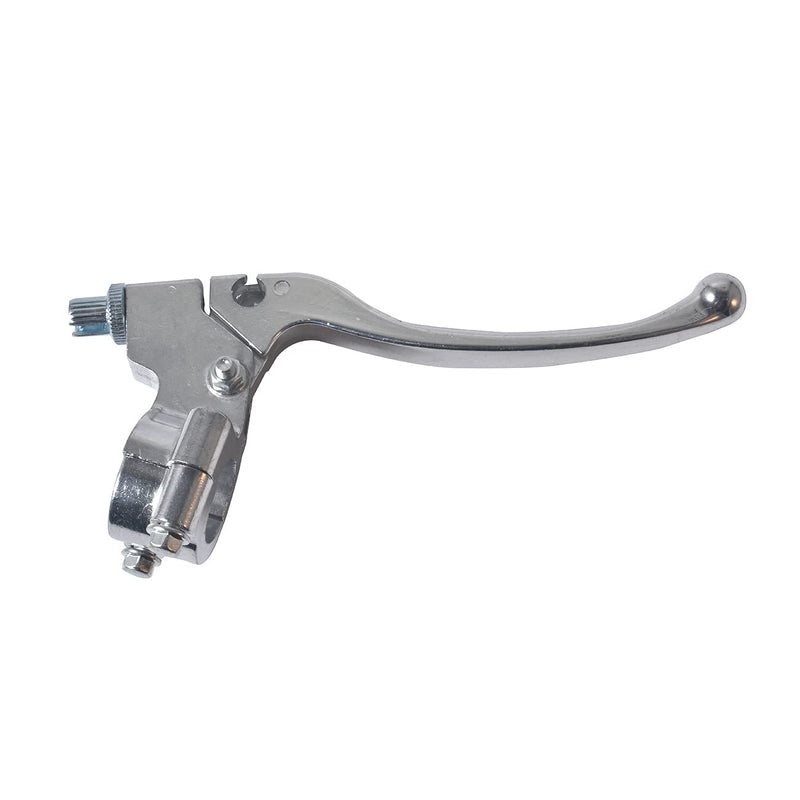 Silver Left Brake Handle Clutch Lever Perch for 98cc 196cc 6.5HP 5.5hp Coleman CT200U BT200X Trail 200 CC100X CT100U Baja Motovox Mini Bike Motorsports SSR125 CRF XR 70 80 XR200 Yamaha Pit Dirt Bike Silver