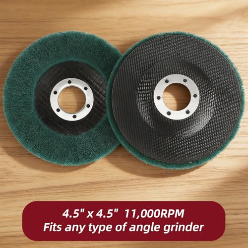 Sibba 15 Pcs 4 1/2 Inch Scour Flap Disc 180# 320# 800# Grit Coarse Polishing Grinding Wheel Angle Grinder Attachment for Metal Stainless Steel, Scouring Pads Scuff Sanding Discs Paint Rust Remover