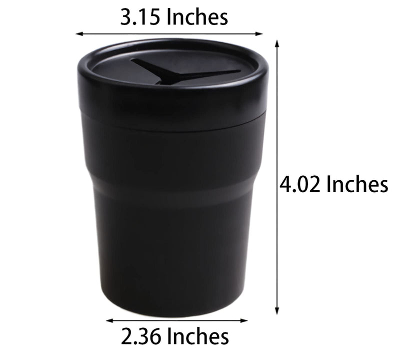 BANCHELLE Car Change Holder with Lid Automotive Plastic Garbage Cans 250 mL (0.06 Gallon) Portable for Car Keys Change Pen 1 Piece