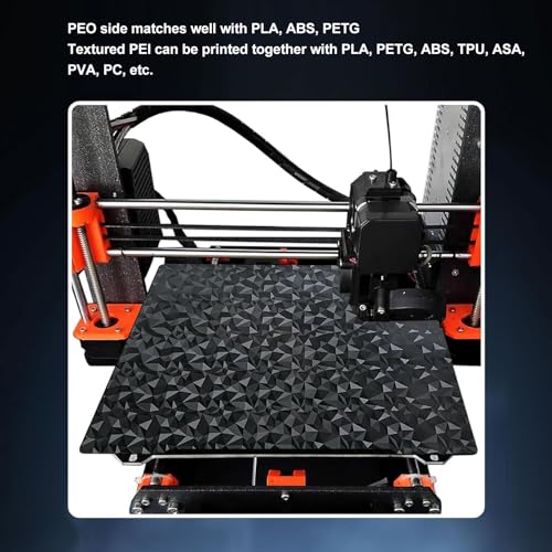 PEI Textured Double Sided Build Plate 254x241mm for Prusa I3 MK3 MK3S MK3S+ MK4 MK2.5S 3D Printer PLA ABS PETG TPU