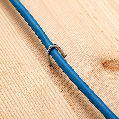 Therwen U Shaped Nails Wire Fence Staples Nails, 1 Inch Steel Fencing Spike, Galvanized U Shaped Fasteners Spike for Fixing Wire Woven and Mesh Fencing, Corrosion and Rust Resistant(1000 Pcs) 1000