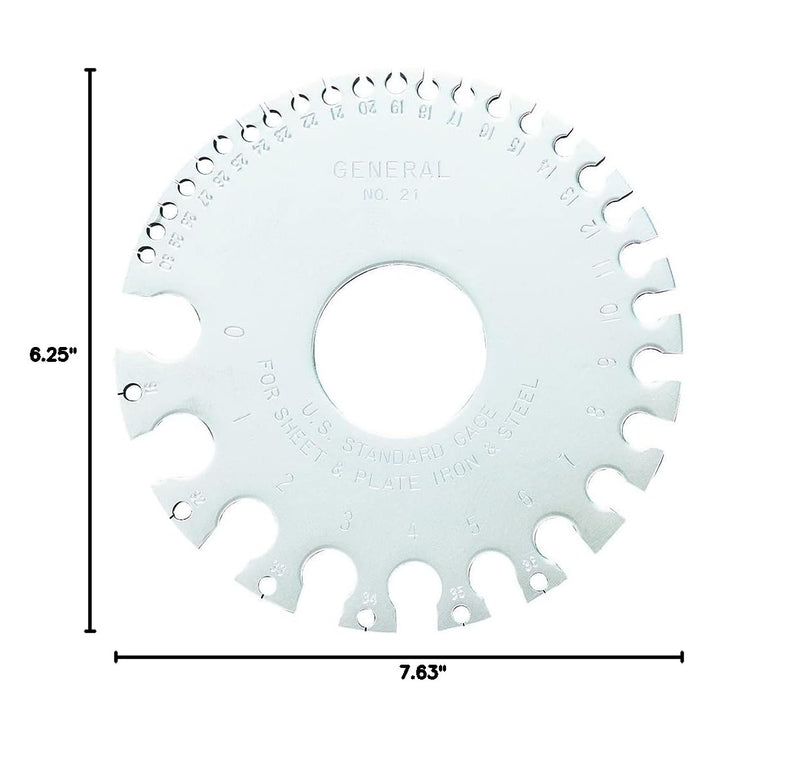 General Tools 21 US Standard Sheet Metal Round Gage