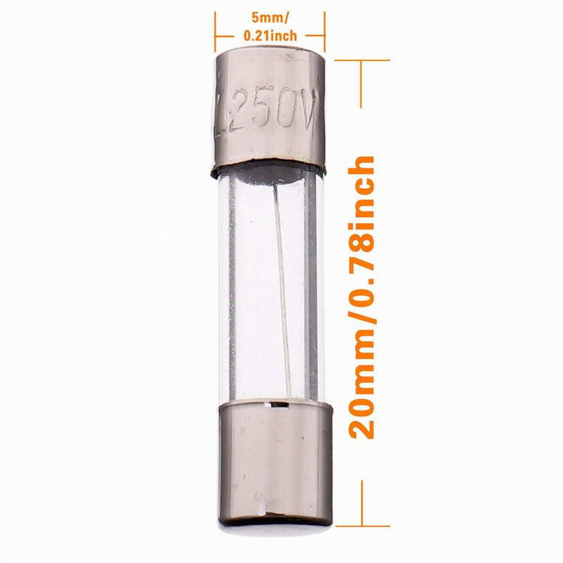 24 Values 240 Pieces Quick Melt Glass Fuses 250V Voltage 5x20mm 0.5 1 1.6 2 3 4 5 6.3 8 10 15 20A 6x30 mm 0.5 1 2 3 4 5 6 7 8 10 15 20 A Ampere Classification Kit