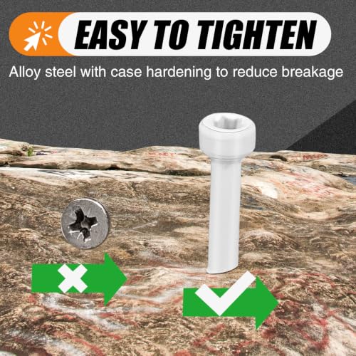 MorningRo #8 x 1-5/8" (Approx. 290 Pcs) White Trim Screws 2 lb Box, Durable Wood Screws, Serrated Thread for Secure Fastening, Avoid Cam Out, with a Drill Bit #8 x 1-5/8" (approx. 290 Pcs)