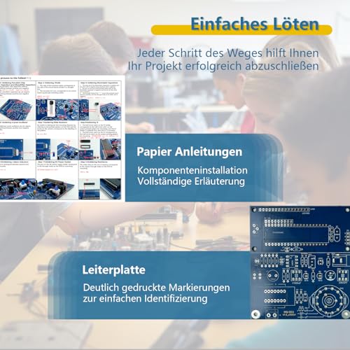 EIELE Soldering Exercise Set, Multifunctional Capacity Meter, Measuring Frequencies, Excellent Soldering Exercise Project, Suitable for School Lessons and Soldering Enthusiasts (Soldering Required)
