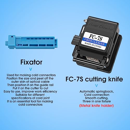 Fiber Termination Kit FTTH cold connection Tool Kits with OPM with RJ45 Network Test Fiber Cleaver Fiber Optical Stripper Pliers
