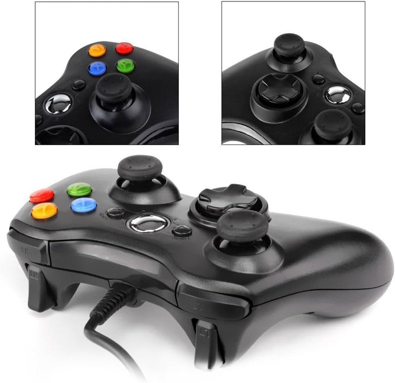 Lyyes Wired Controller for Xbox 360, Wired Controller Compatible with Xbox 360 Xbox 360 Slim and PC Windows, 2 Pack