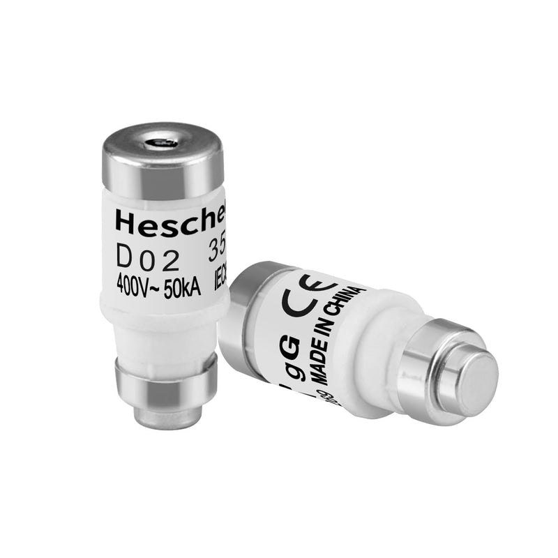 Heschen Ceramic Neozed Fuse Links, D0 Type Fuse Link, D02, 35A 400VAC, gL/gG Type, Pack of 10