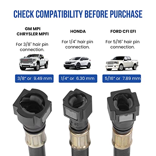 Lichamp Fuel Pressure Gauge, Fuel Pump Pressure Test Kit with Hose Adapter
