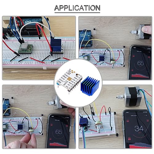 6 pcs TMC2208 V1.2 3D Printer Stepper Motor Driver Module Adjustable with Heat Sink screwdriver for 3D Printer Controller Mother Boards Reprap MKS Prusa i3 Ender-3 Pro