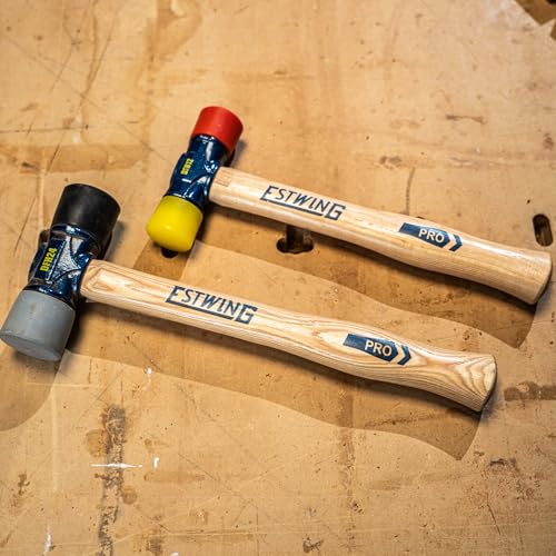 ESTWING Rubber Mallet, 24oz Black & Gray Mallet, DFH24 24 oz Hammer