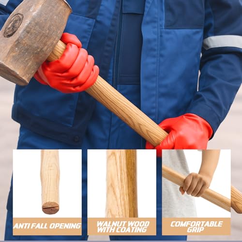 Yalikop 1 Sets 36" Replacement Hickory Sledge Hammer Handles Kit