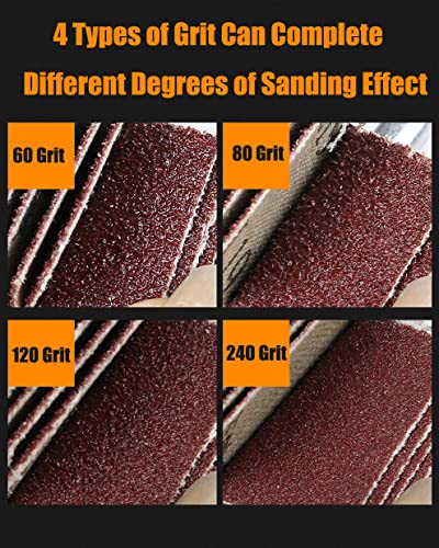 20 Pcs 5 Sizes 60/80/120/240 Grits Abrasive Flap Wheel Sander
