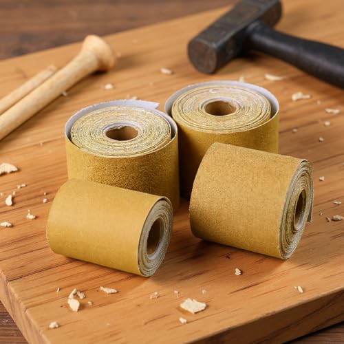 8 Rolls 40 Yards 80, 120, 220, 320 Grit Psa Continuous Sandpaper Roll 2-3/4" Wide Longboard Sandpaper Self-Adhesive Sand Paper Automotive Woodworking Hand Sanding Block 5 Yards 8
