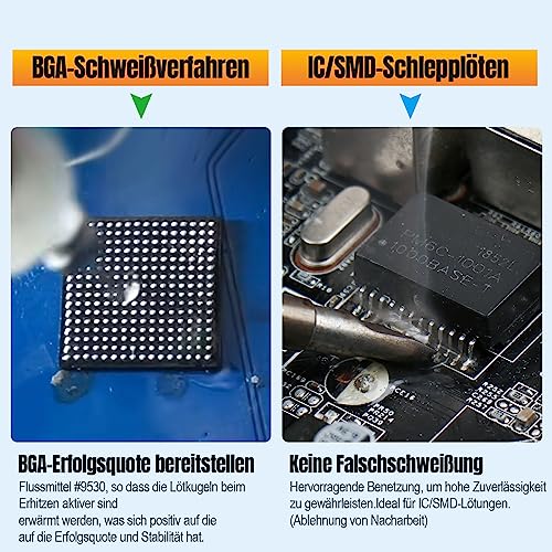 Soldering Paste Flux, 30 ml Lead-Free Syringe Solder Flux Paste, No Clean Rosin Soldering Flux for SMD BGA LED PCB Electronics Soldering (1.62oz/46g)