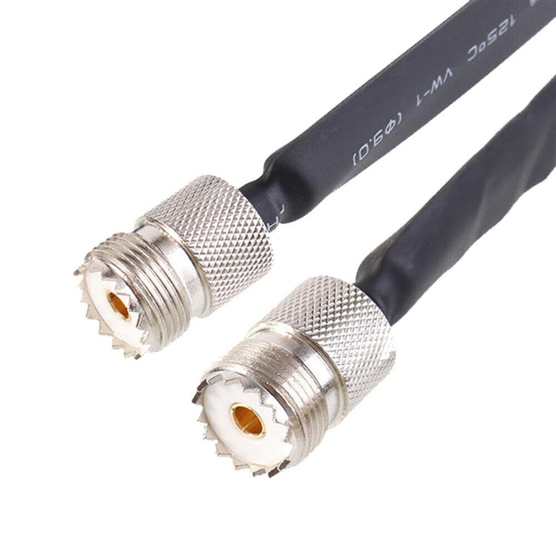 2 Pieces Door/Window Pass Through Flat Coaxial Cable SO239 UHF Female to UHF Female