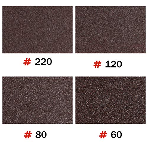 S&F STEAD & FAST Sanding Sponge 4 Pcs, 60 80 120 220 Coarse Medium Fine Grit Sanding Block/Tack Cloth 15 Pcs for Painting 18"x36"