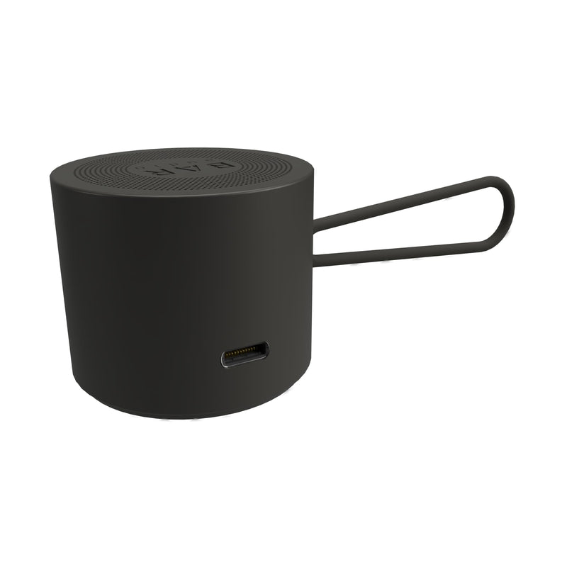 BAR Audio by cellhelmet | Mini Portable Wireless Speaker in Gunmetal Gray - Rechargeable - Type C Charging Cable Included | Silicon Strap | Up to 4 Hours Playtime on Full Charge