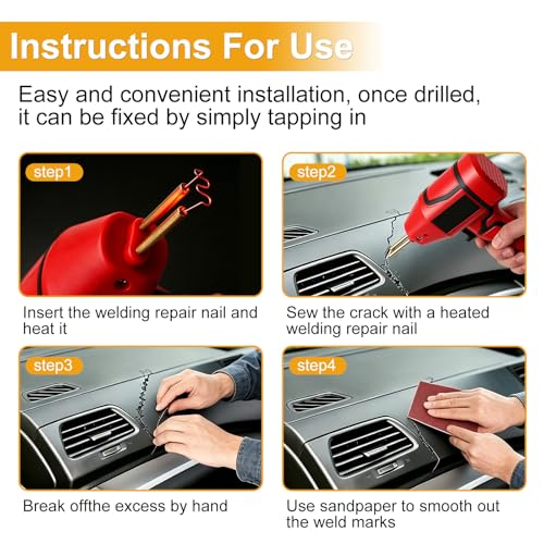 weideer 3028PCS Stainless Steel Plastic Welder Staples,Welding Rods,8 Types