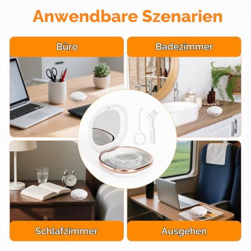 Braces Box, Dental Splint Box with Mirror, Brace Box, Braces Box with Removal Tools, Brush, Crunch Splint Box Case for Invisalign Orthodontic Invisible Braces (White) Weiß