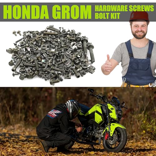 Mokuo Full Vehicle Fasteners Screws and Bolt Set in Carbon Steel Material Compatible with Honda Grom Msx 125 SF