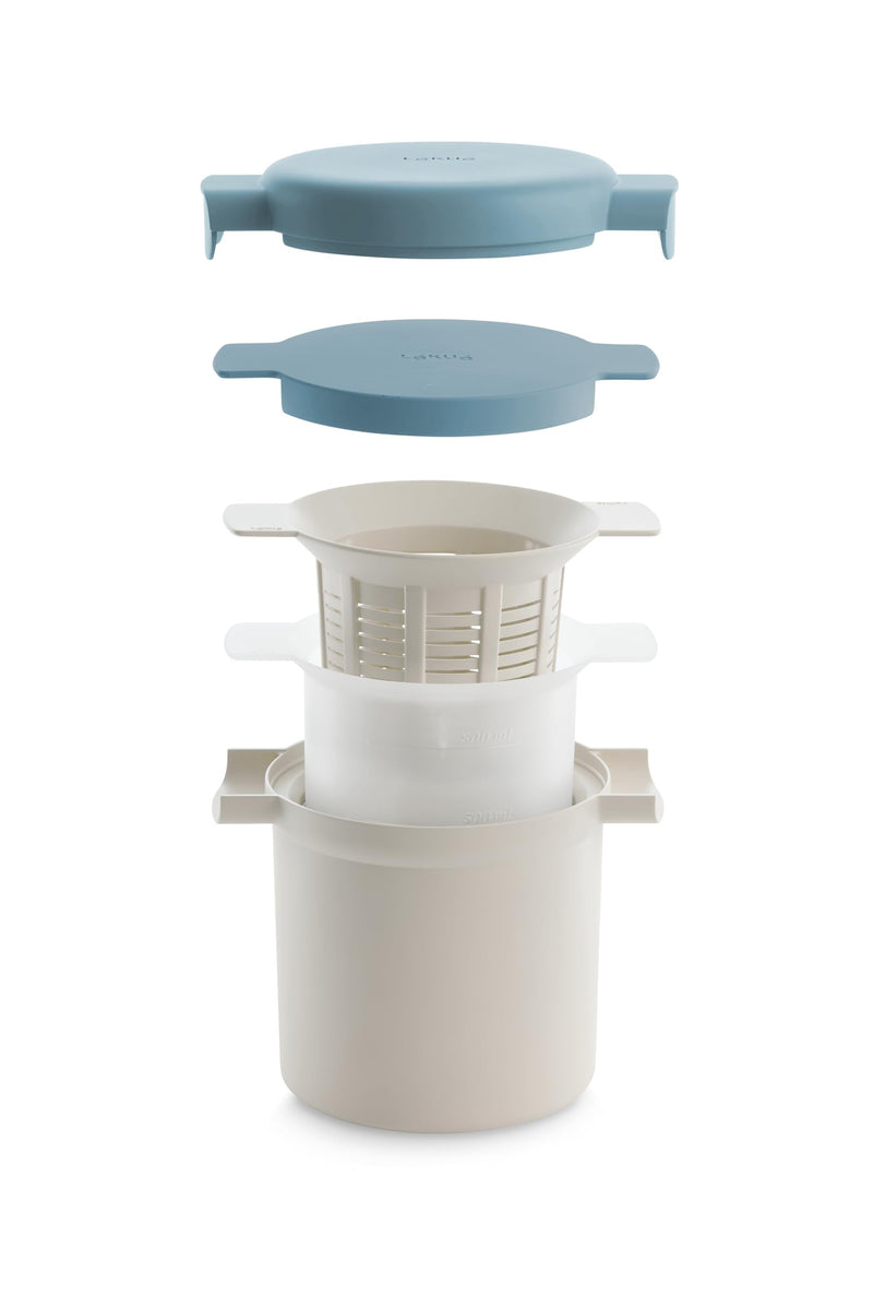 Lékué Kefir & Yogurt Maker | All-In-One Kit - Heat the Milk, Ferment, Filter & Preserve with No Electricity Needed | Easy to Use with Recipes Included like Matcha Yogurt | Healthy Natural Probiotics