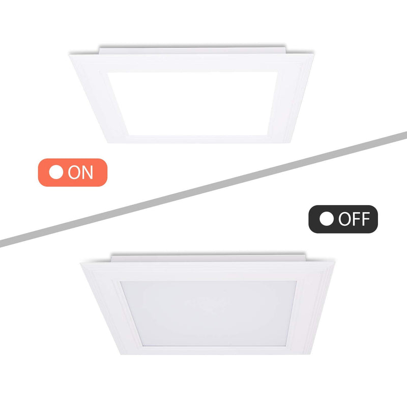 (OD 9.84" / ID 8.66") 15W Square LED Recessed Ceiling Light LED Downlight 130 Watt Equivalent 1400 Lumens 6000K Cool White with Open Trim,1Pack Cool White 6000k