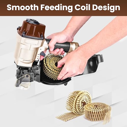 Coil Roofing Nails 1-1/4" x 0.120 – Electro Galvanized 15° Smooth Shank Wire Coil Nails for Roofing Nail Gun, 720 Count (6 Coils) 1-1/4" x 0.120 - 720 PCS