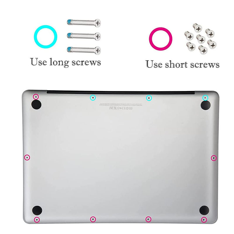 4 Pack Rubber Feet and Replacement Bottom Case Screws Screwdriver Kit Set Compatible with Mac Book Pro 13" 15" 17" A1278 A1286 A1297 (Not for Retina Display)