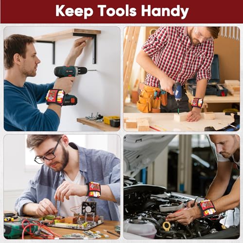 Magnetic Tool Mat Set, Wristband, Pickup Tool & Mirror for Auto Repair