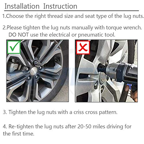 WHEEL CONNECT Spline Lug Bolts,14x1.5,Acorn for Conical Seat. Set of 20 with 1 Key and 1 Storage Bag, for Aftermarket Custom Tuner Wheel, Steel, Chrome Finish.M14 X 1.50. M14 X 1.50