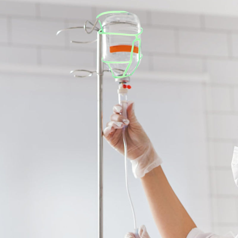 Healvian Infusion Bottle Net Cover Reusable Plastic Net for Saline Solution Hanging Salt Bottle Cover for Hospital Clinic and Home 5.51 x 3.94 x 3.15 Inches