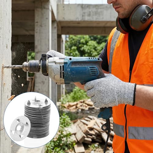 600 Pcs Foam Board Fasteners Washers, 1-1/8 Inch Metal Washers for Insulation Fixing Hardware, Galvanized Steel Washer for Fastening Installation with Cut Resistant Gloves