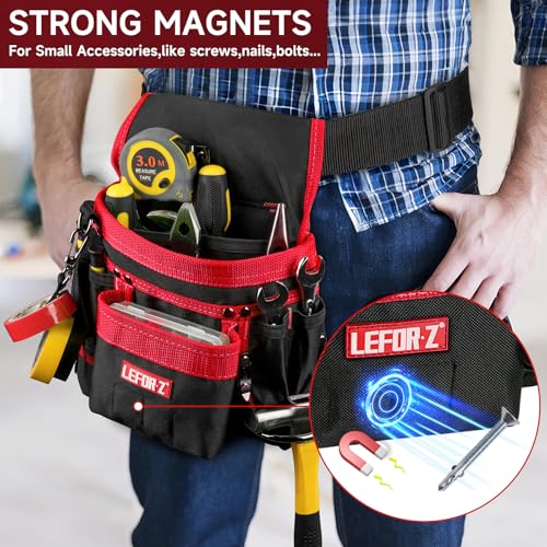 16-Inch Heavy Duty Tool Bags + 14-Pockets Tool Belts for Men,2 in 1 Tools Tote with Detachable & Adjustable Utility Work Belt for Dad,Mechanic,Electrician,Carpenter,Construction