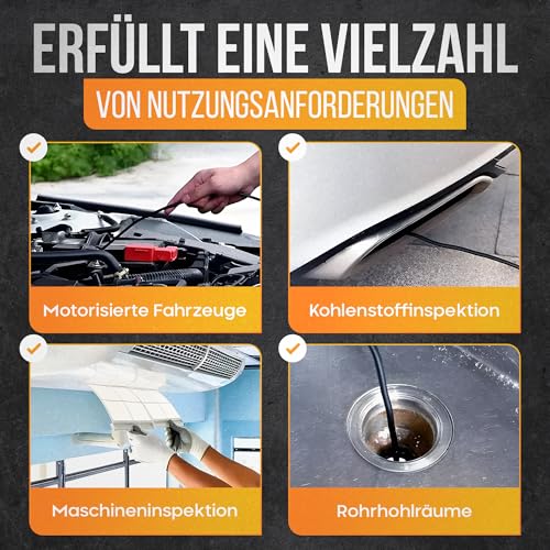Valuefind Auto Focus Endoscope Wide Angle Camera 2MP 8 Adjustable LEDs Integrated 4.3 Inch HD Screen for Performing Your Industrial Inspections Home or Mechanics