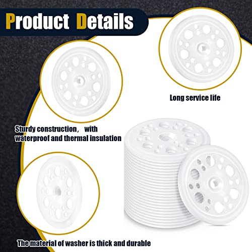 Taiyin 500 Pcs 1.77 Inch/ 45 mm Plastic Washers Foam Board Insulation