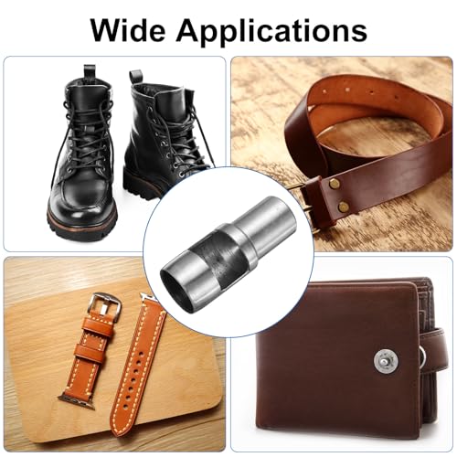 HARFINGTON Leather Round Hole Punch, 45mm Hollow Hole Puncher Cutter Carbon Steel Circle Hole Punching Cutting Tool for Belt/DIY Leather Craft 1