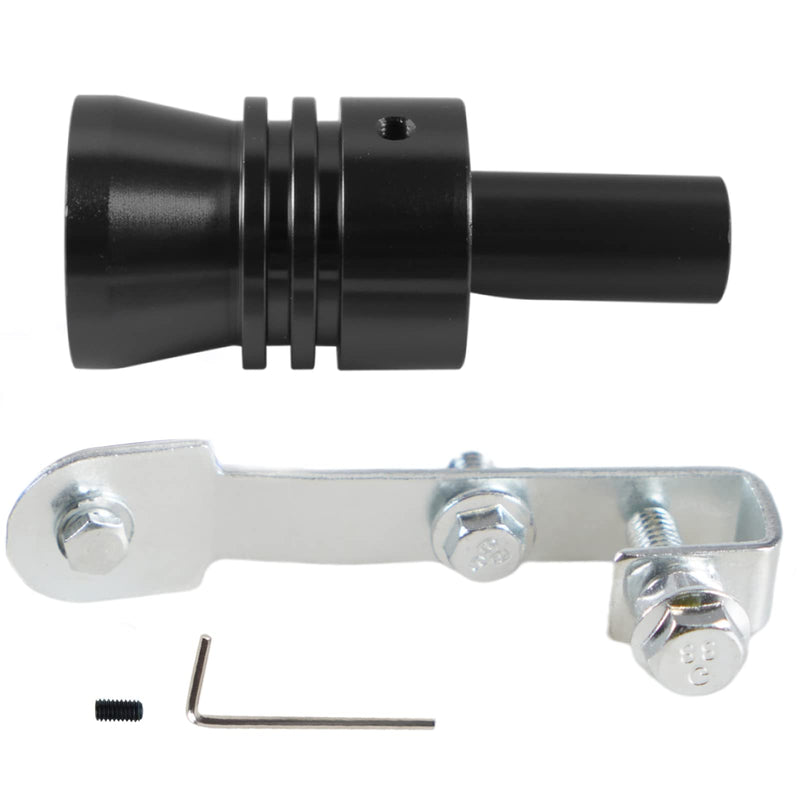 YESHMA Universal Black Universal Turbo Sound Whistle Muffler Pipe Sounder Simulator Tailpipe Noise Sound Enhancer Compatible with Motorcycle, Truck, Cars, Dirt Bike and Scooter(XL 2 Pack)